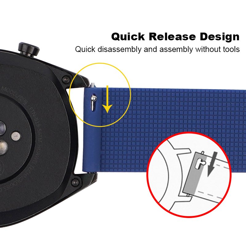 Wholesale Wrist Watch Strap Quick Release Silicone Rubber Sport Smart Watch Bracelets Bands Accessories For Samsung Gear S3