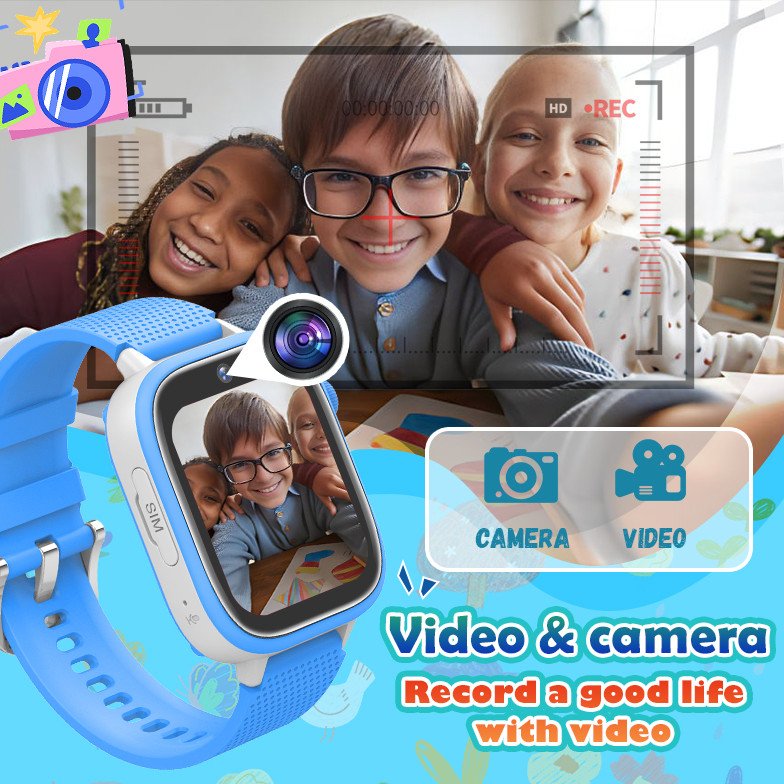 Maxtop Cheap Child Phone Video Touch New Smart Watch Wrist IP67 GPS Kids Games Smart Watches Waterproof 4G GPS Kids Watch
