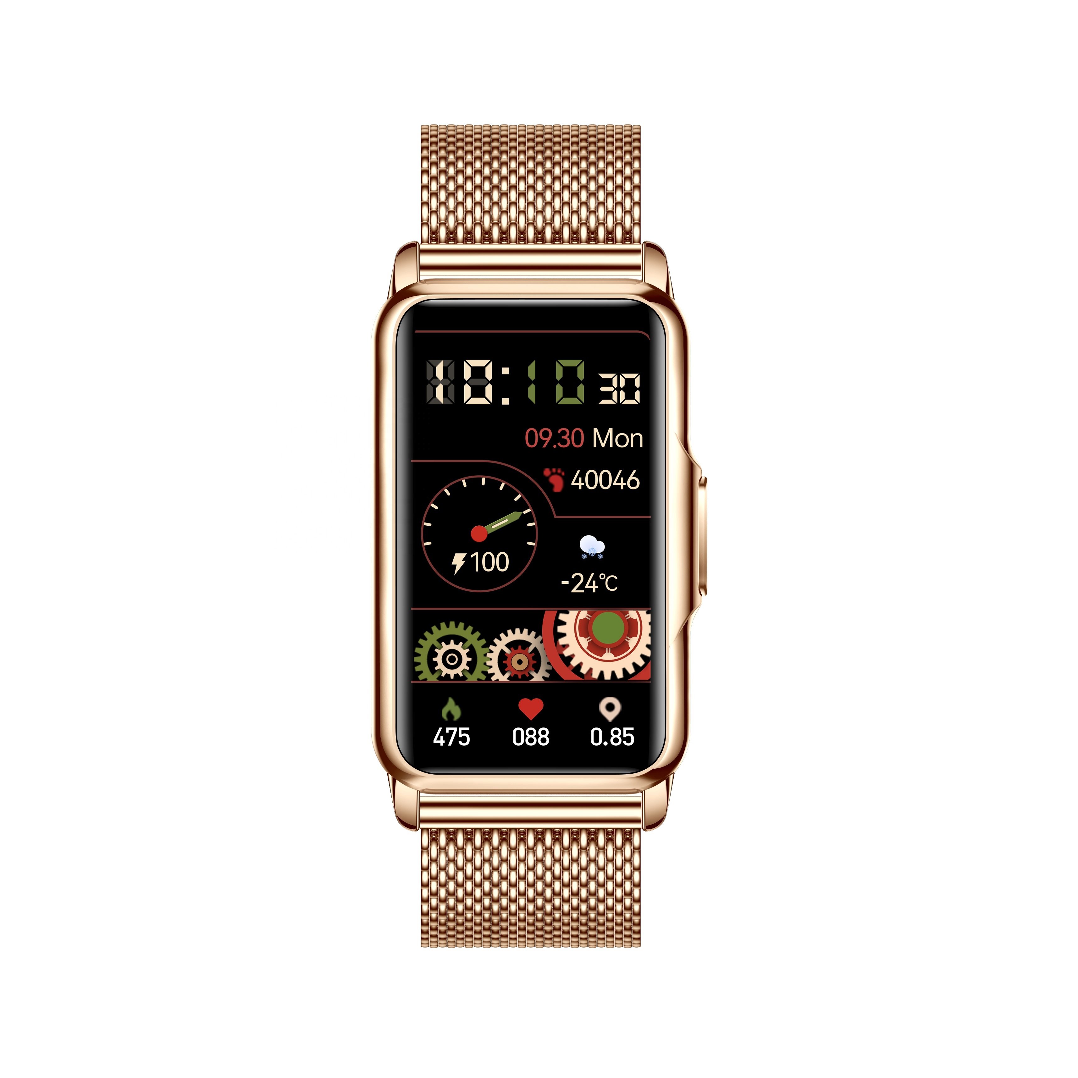 H80 Heart Rate Blood Pressure Blood Oxygen Monitoring DIY Dial Steel Strap Smart Watches Notification Waterproof Smart Bracelet
