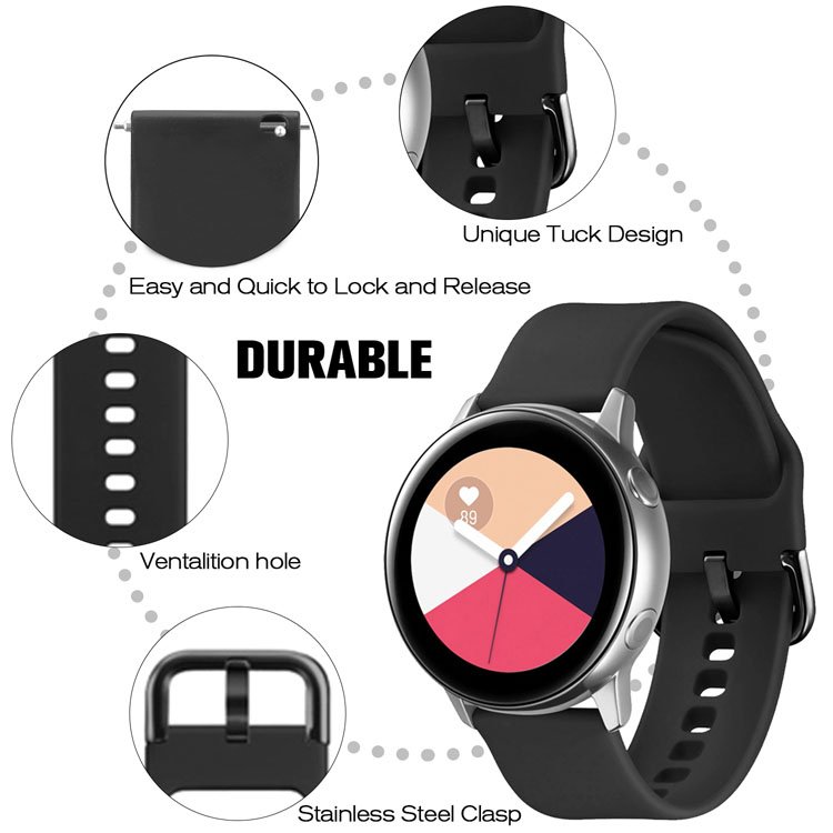 Factory custom Elastic 20mm 22mm luxury silicone smart watch strap band for samsung gear3 gear 2 watch band