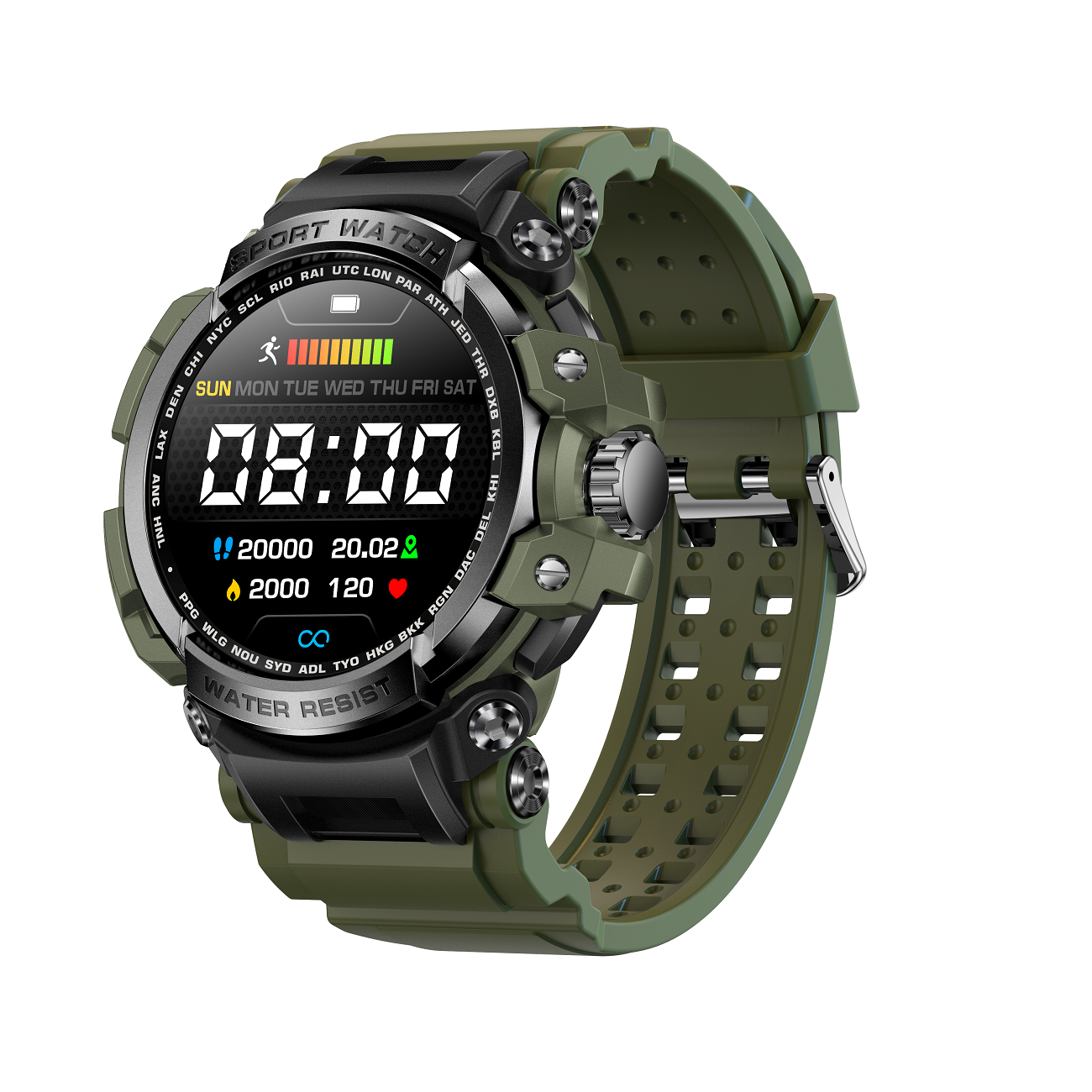 2024 New Watch Men Sport Watches Electronic LED Male Smart Watch For Men Clock Waterproof Hour