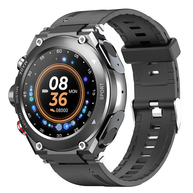 2022 TW92 Sport Reloj Touch Screen IP68 smart watch with earbuds temperature activity tracking music Reloj Hombre smart watch