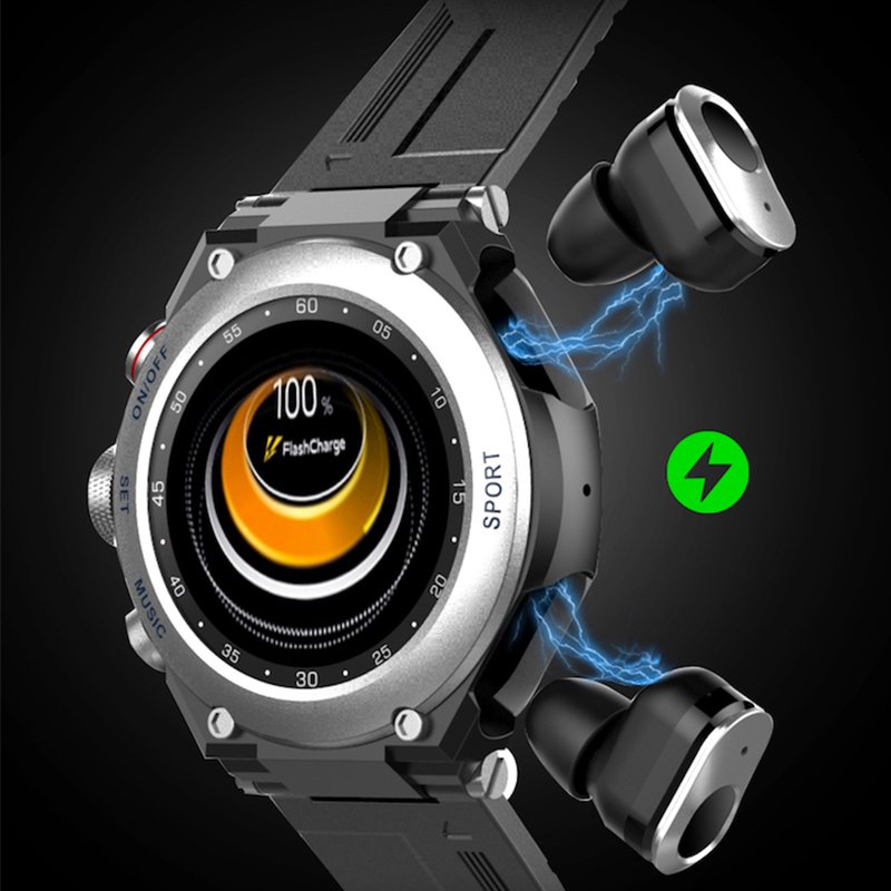 2022 TW92 Sport Reloj Touch Screen IP68 smart watch with earbuds temperature activity tracking music Reloj Hombre smart watch