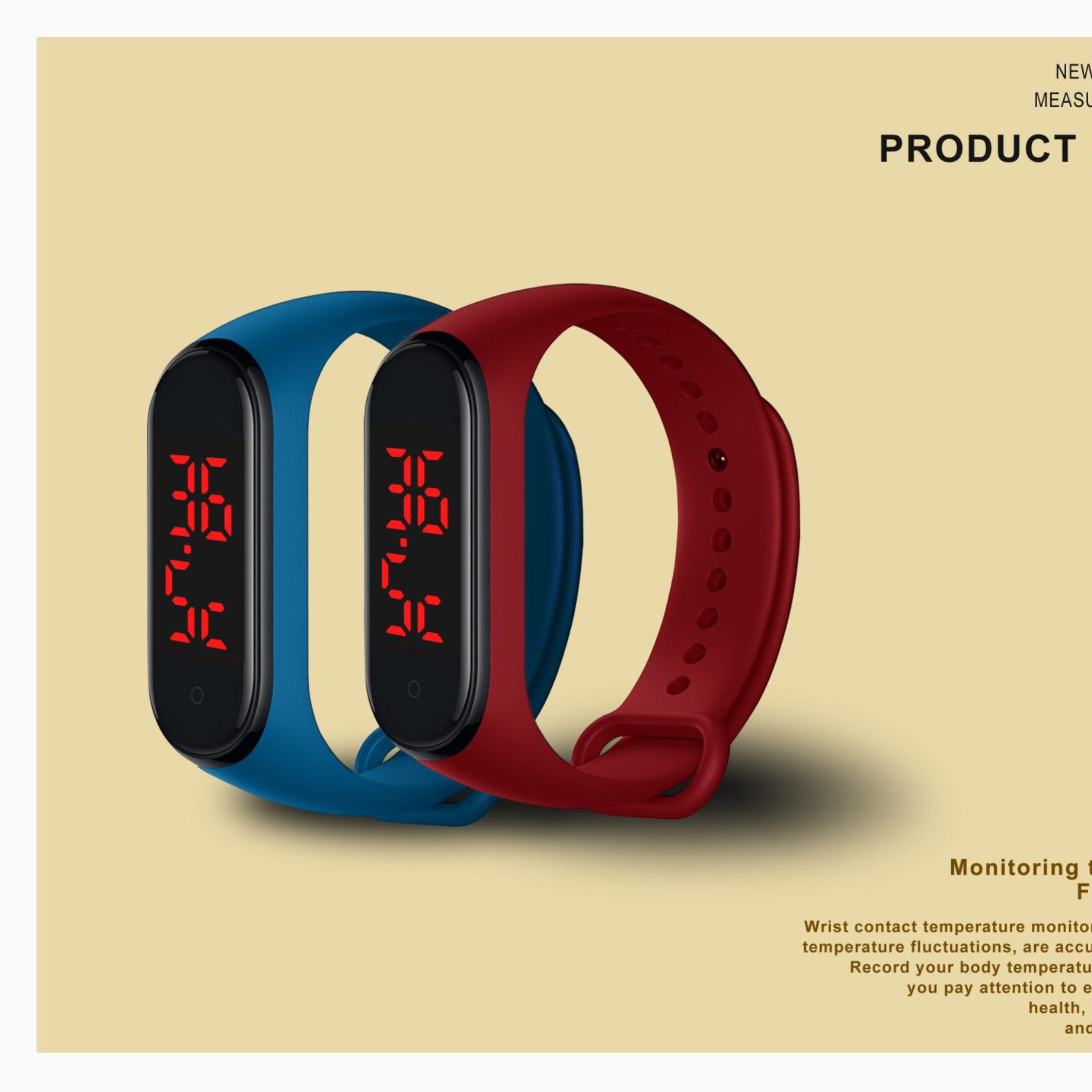Electrostatic eliminato smart watch Car wireless static elimination Temperature measuring Bracelet