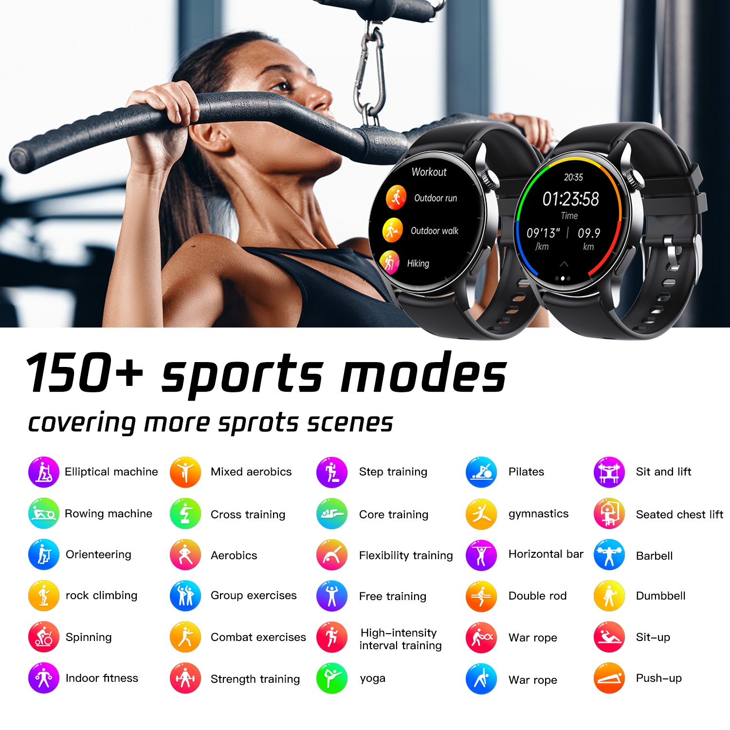 Ready To Ship Health Smart Watch F207r 1.35' Heart Rate Body Temperature Blood Oxygen Sport Relojes Smart Watch 2024