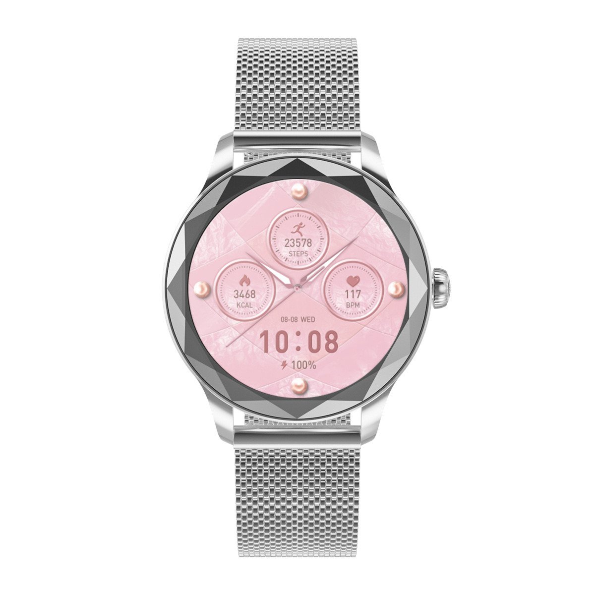 2024 Smartwatch BT Call 1.19" Round Screen IP68 Waterproof Health Rate NFC Fashion Diamonds Smart Watch for Women
