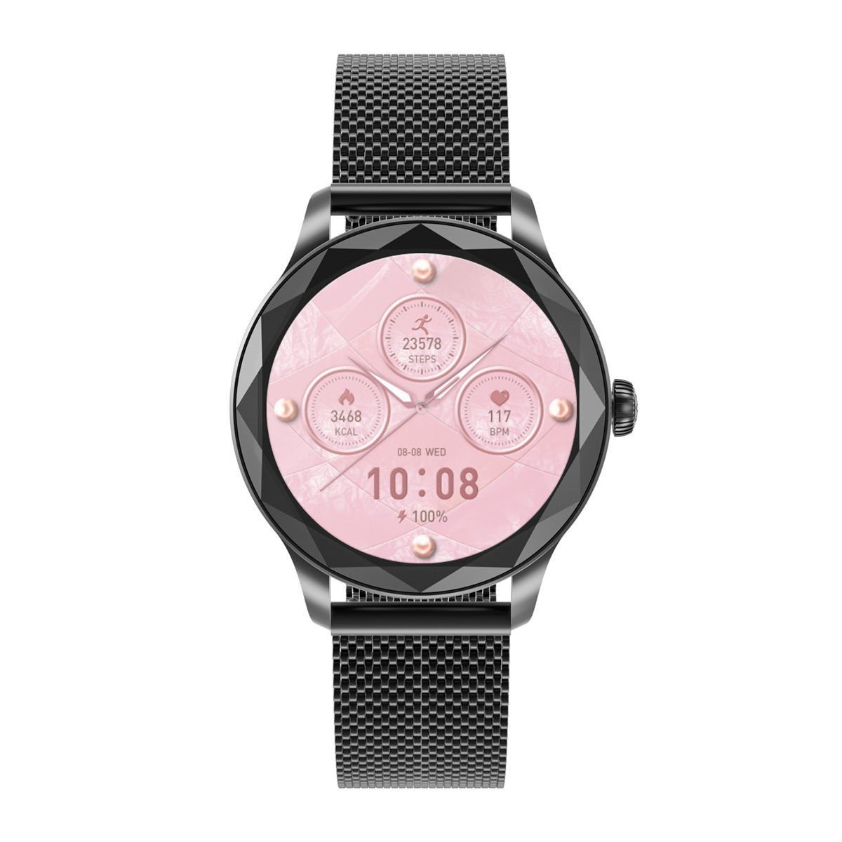 2024 Smartwatch BT Call 1.19" Round Screen IP68 Waterproof Health Rate NFC Fashion Diamonds Smart Watch for Women