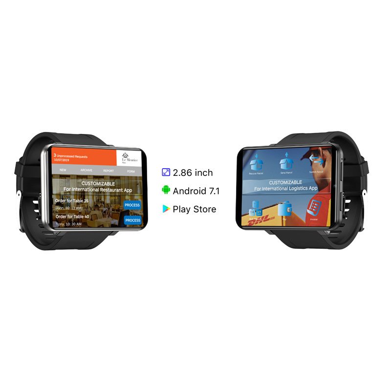 DM100 4G Android Smart Watch Waterproof with 16G Storage Touch Screen and WiFi for Camera and Sleep Use IP67 Certified