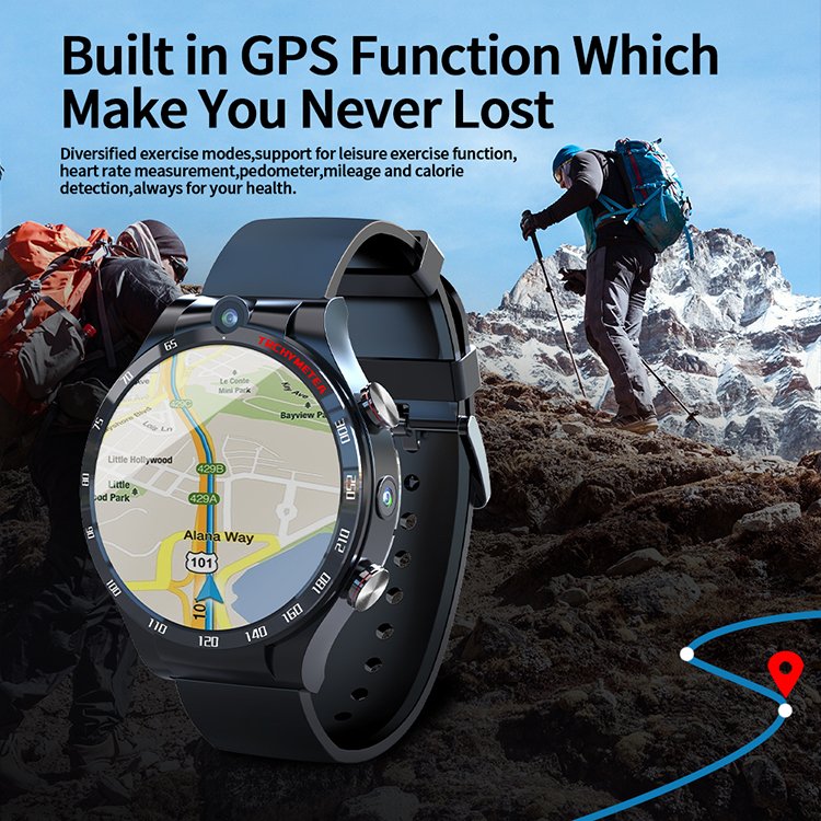 China Manufacturer Front 2 Million/Side 8 Million Camera Dual Camera Sim Card Supported Smart Watch