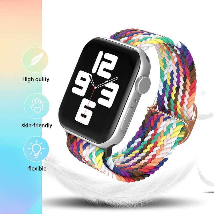 High Quality Adjustable Coolyep 45mm Nylon Watch Strap for Apple Watch Series 6 5 4 3 2 1 for Women's Woven Watch Bands