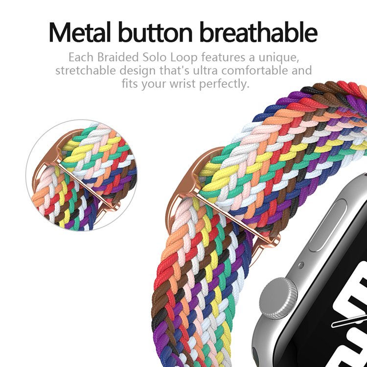 High Quality Adjustable Coolyep 45mm Nylon Watch Strap for Apple Watch Series 6 5 4 3 2 1 for Women's Woven Watch Bands