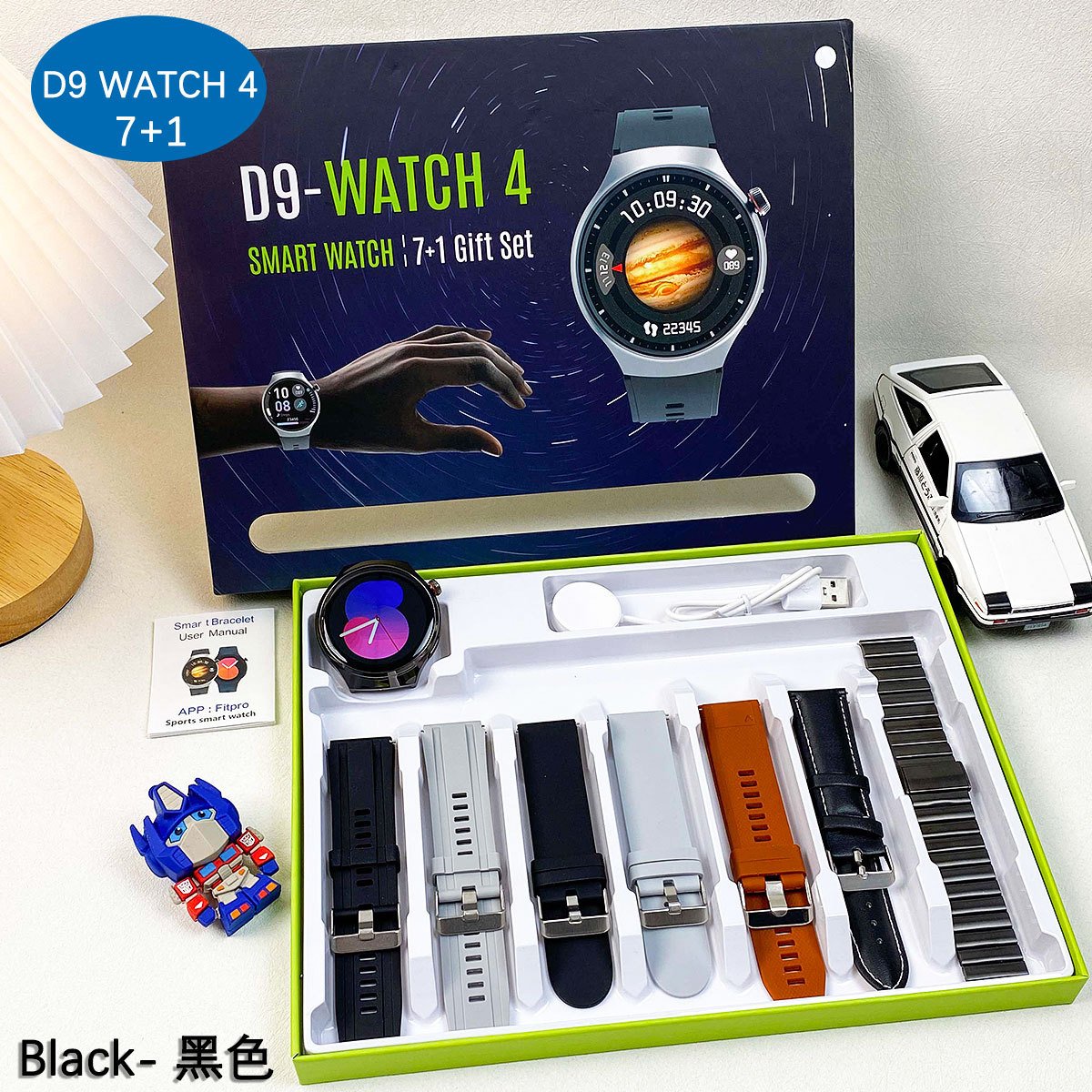 DT900 Ultra 7 in 1 Smart Watch Smartwatch 7 Straps Multi Sports Bracelet 49MM Ultra Round Smart Watch Set for Men Women