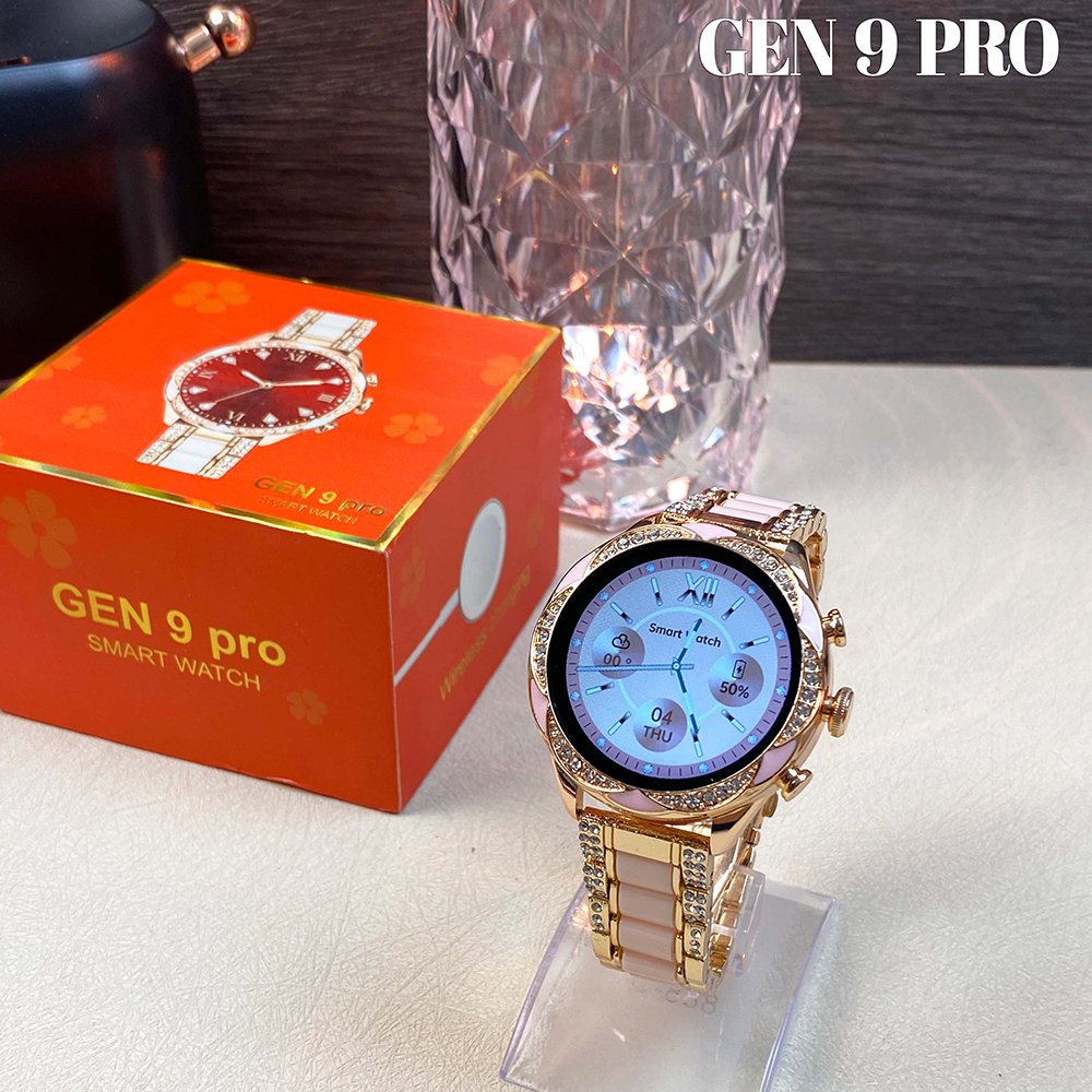 Gen9 pro Diamond style 2 Strap 1.28inch Women Smart watch 2024 Montre Reloj inteligente Mujer Female Smartwatch for women ladies