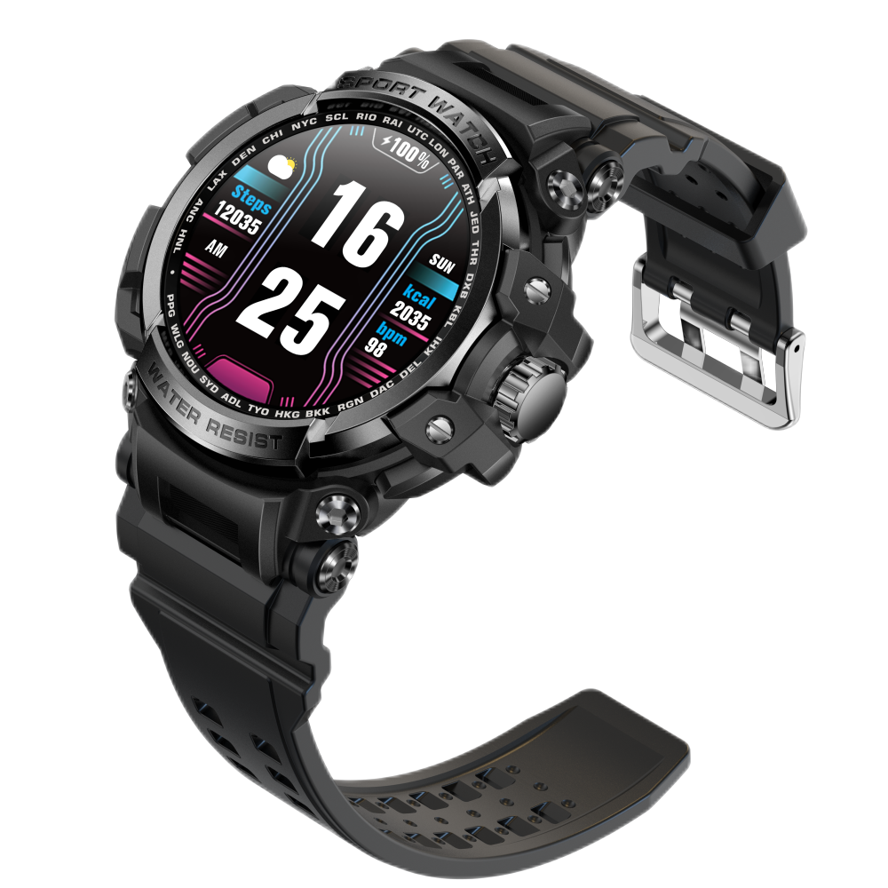 Top selling 1.32 inch 360*360 128 MB BT Calling high quality LC16 GPS outside sport smart watch men IP68 waterproof smartwatch