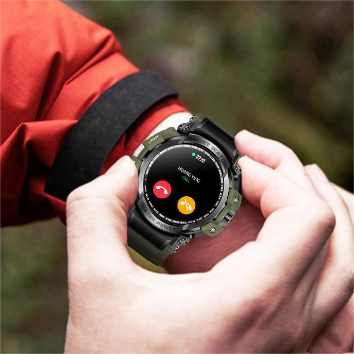 Top selling 1.32 inch 360*360 128 MB BT Calling high quality LC16 GPS outside sport smart watch men IP68 waterproof smartwatch