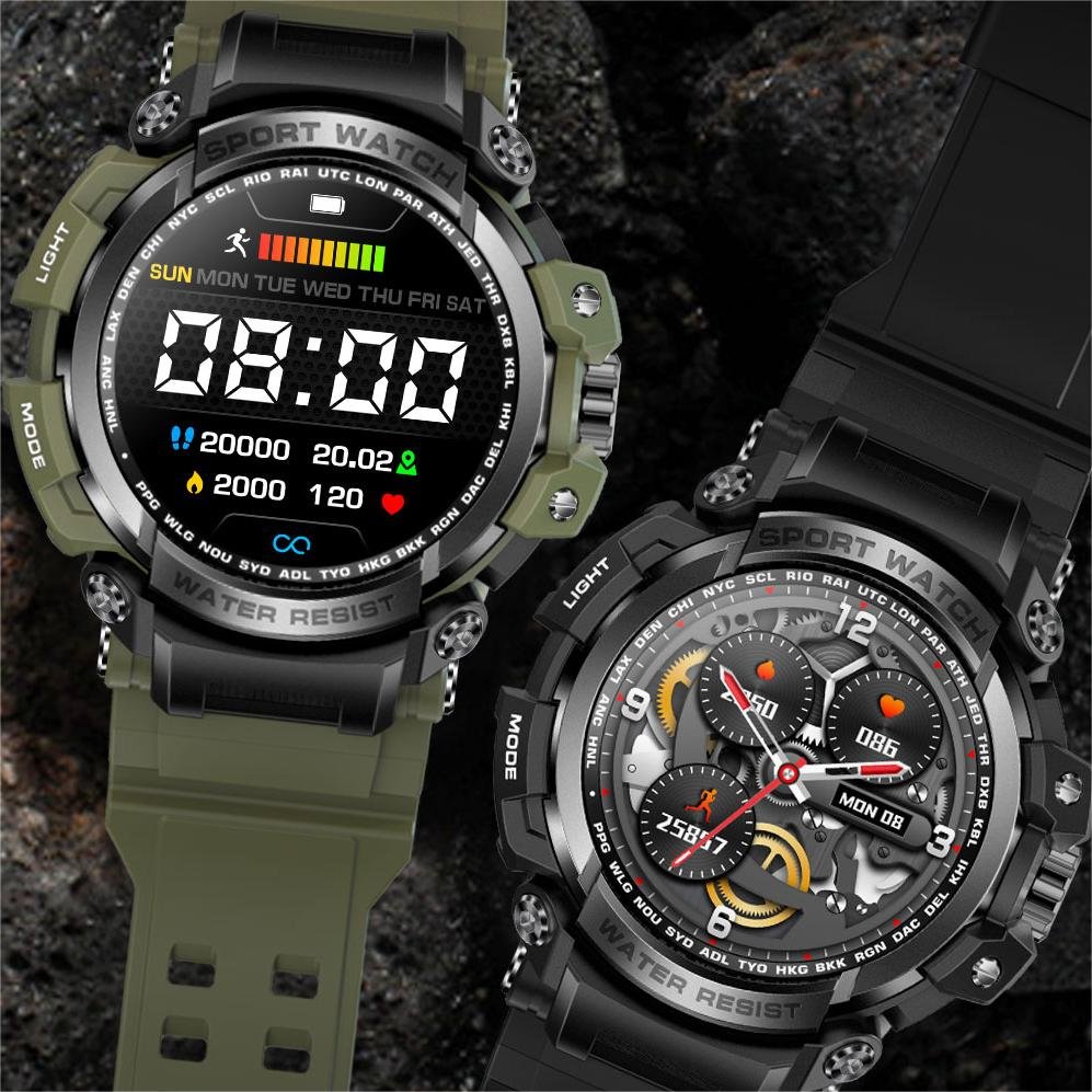 Top selling 1.32 inch 360*360 128 MB BT Calling high quality LC16 GPS outside sport smart watch men IP68 waterproof smartwatch