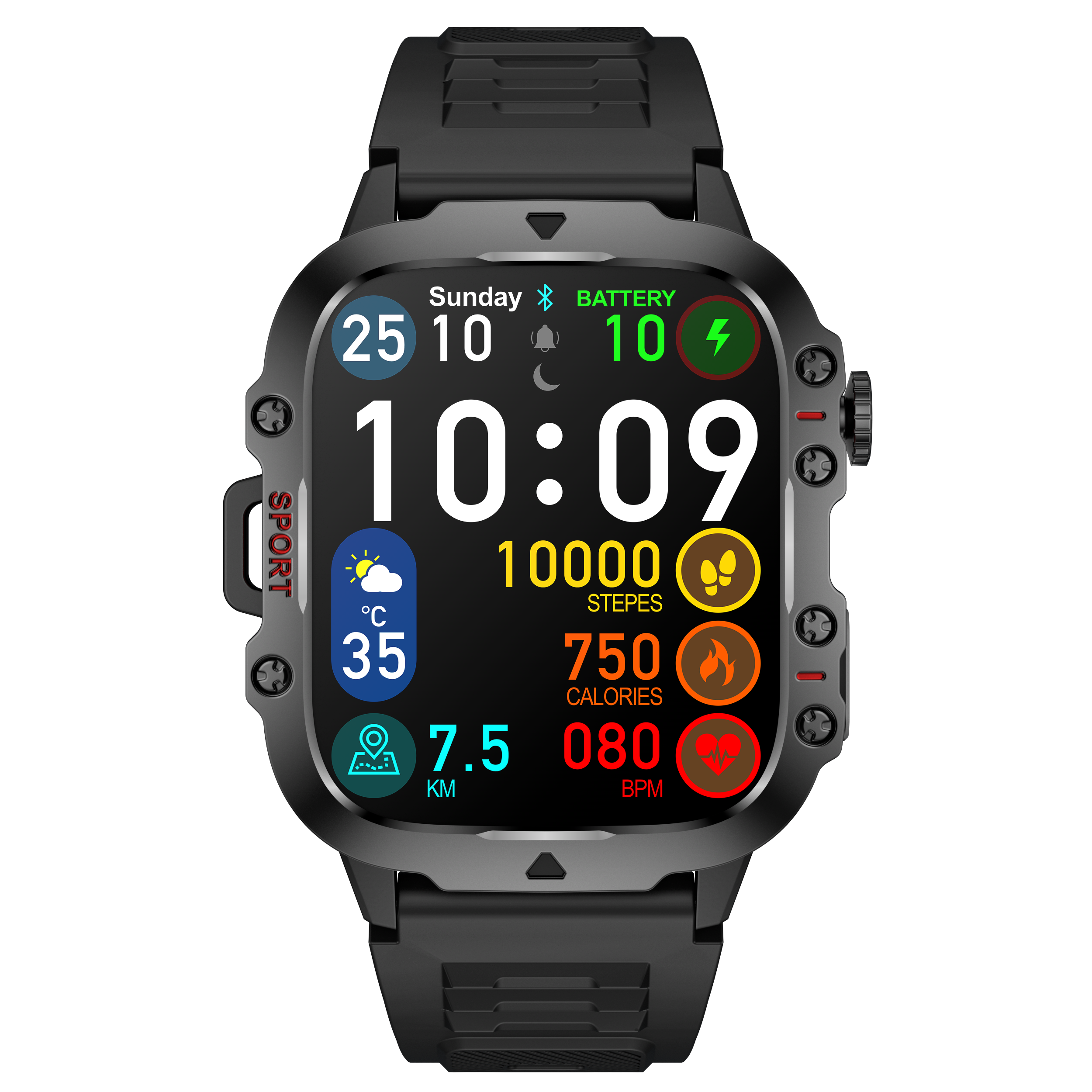 Sport Smartwatch QX11 1.96 AI Voice Assistant 420mah outdoor smart watch 3ATM waterproof 30M Blood Oxygen Pressure Sleep Monitor