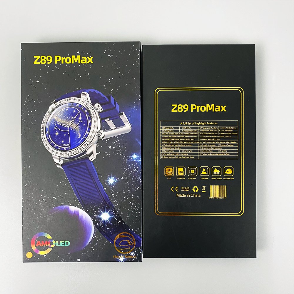 2024 New Original Smart Watch Z89 Pro Max HD Round Touch Screen Blood Pressure GPS Health Tracker Sports Mode RDFit Smartwatch