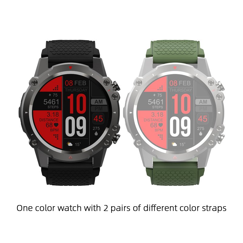 KarenM smart watch KM22 sports double straps BT calling 1.45inch screen men smartwatch
