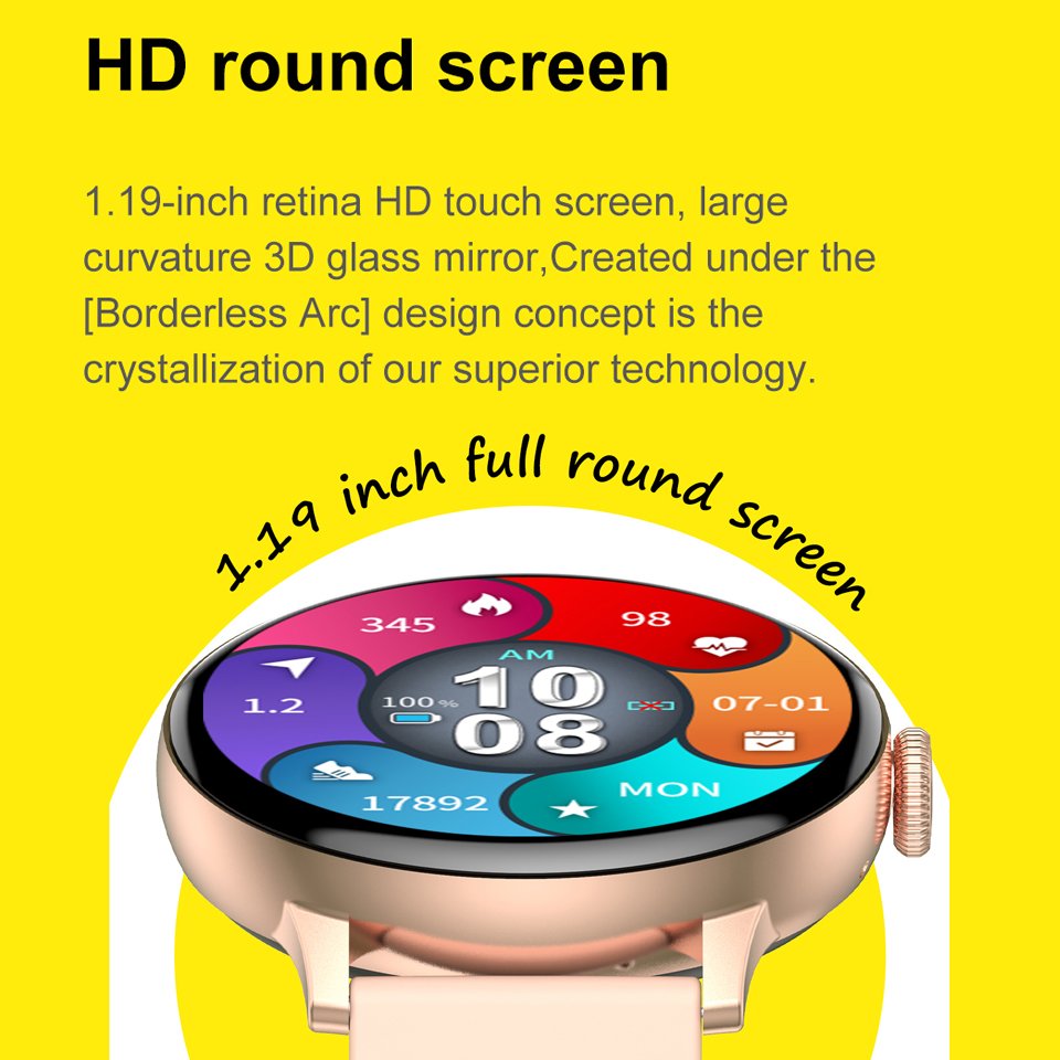 Smart Watch 1.19 inch Waterproof Bracelet Heart Rate Monitor Sport Smartwatch Men Women Wireless Watch band for Android IOS