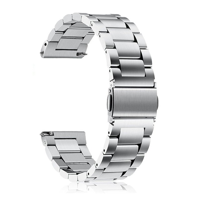 18mm 20mm 22mm Three Beads Links Stainless Steel Smart Watch Band Strap For Samsung Galaxy Watch 7 6 Classic 5 Pro 4