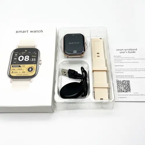 1.44 Inch Silicone Strap Smart Watch Wristwatch Magnetic Charging Sport IP67 Waterproof Heart Rate Sleep Monitoring Smartwatch