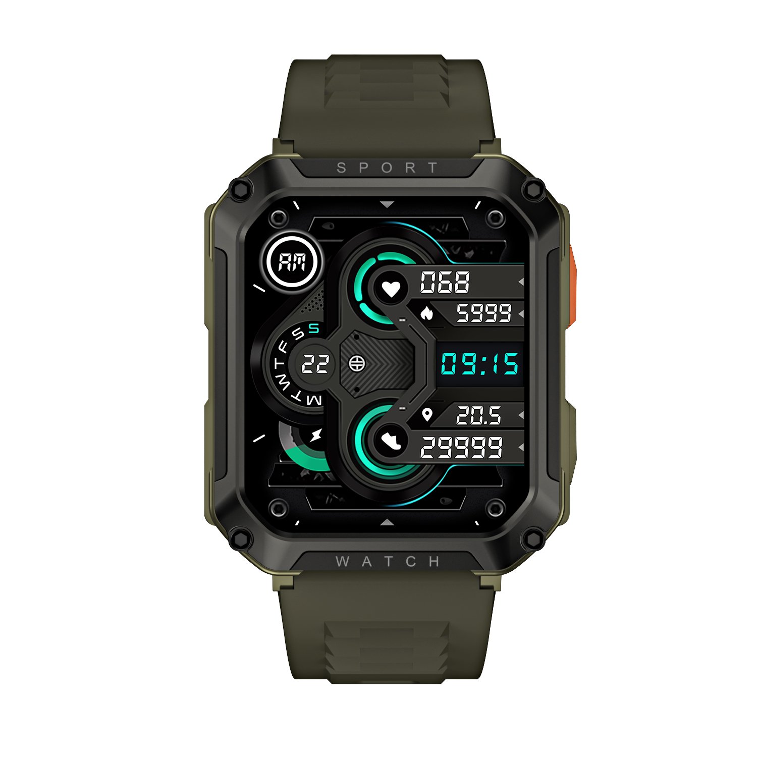 2024 rugged smart watches 2.01inch outdoor sport smart watch heart rate monitor Fitness t8 pro IP68 Waterproof for men