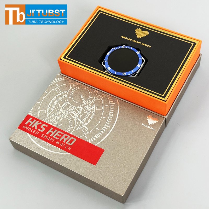 New Arrivals AMOLED Smartwatch HK5 1.5Inch Round Smart Split Screen Compass BT Calling HK5 Chat GTP Smart Watch