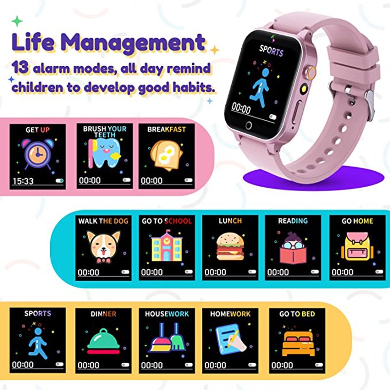 Wholesale S07 Gaming Kids Smartwatch Voice Video Recorder Kids Waterproof Smart Watch Gift With 26 Game HD Camera Gift For Boys