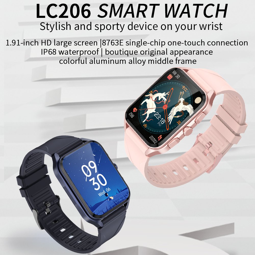 OEM Smartwatch LC206 1.91-inch BT Phone smartwatch for men and women smartwatch with GloryFit app smart watch