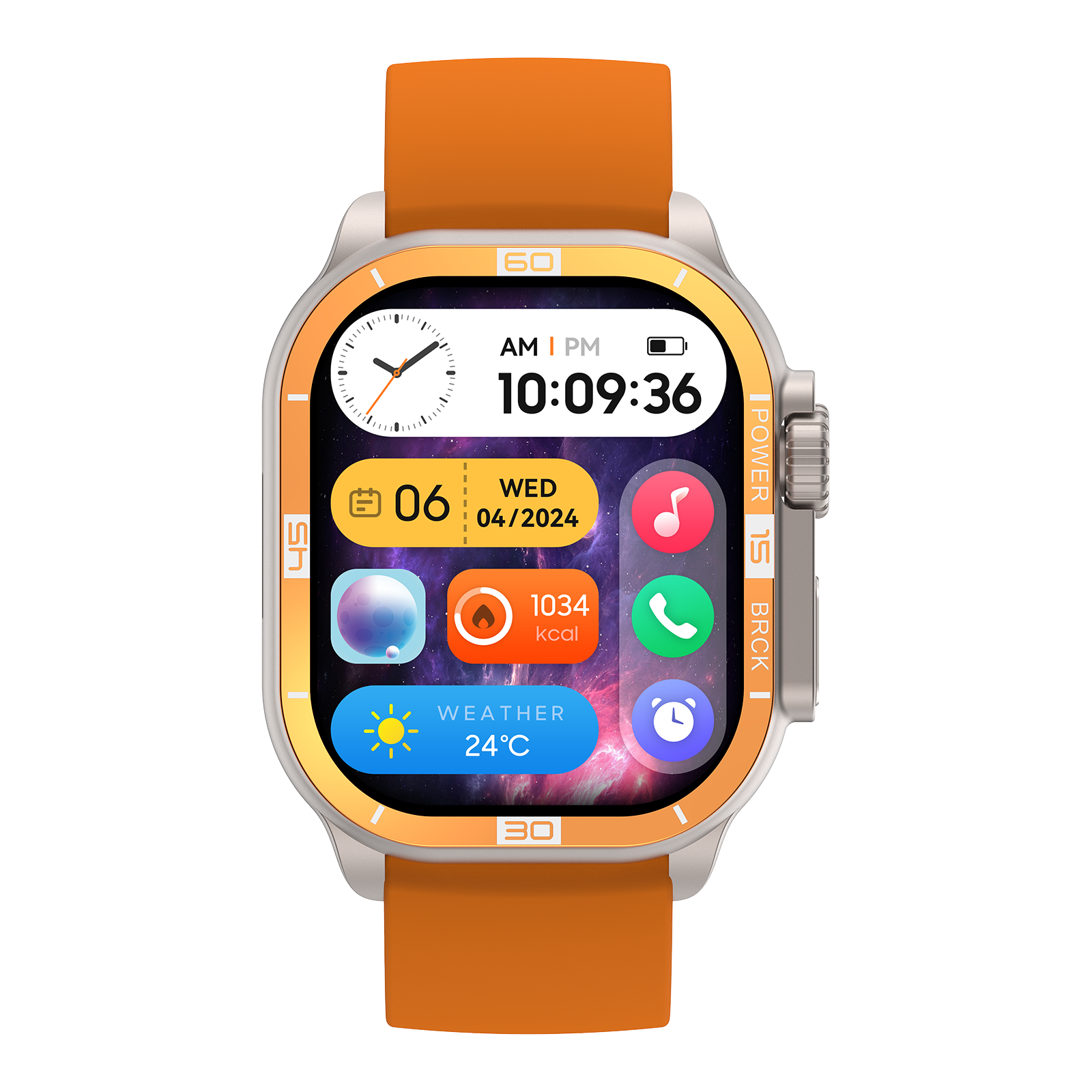 Heart Rate BT Call Smart Bracelet Sleep 300Mah NFC Touch Screen 2.06 inch HK96 AMOLED Smart Watch Calories Waterproof Smartwatch