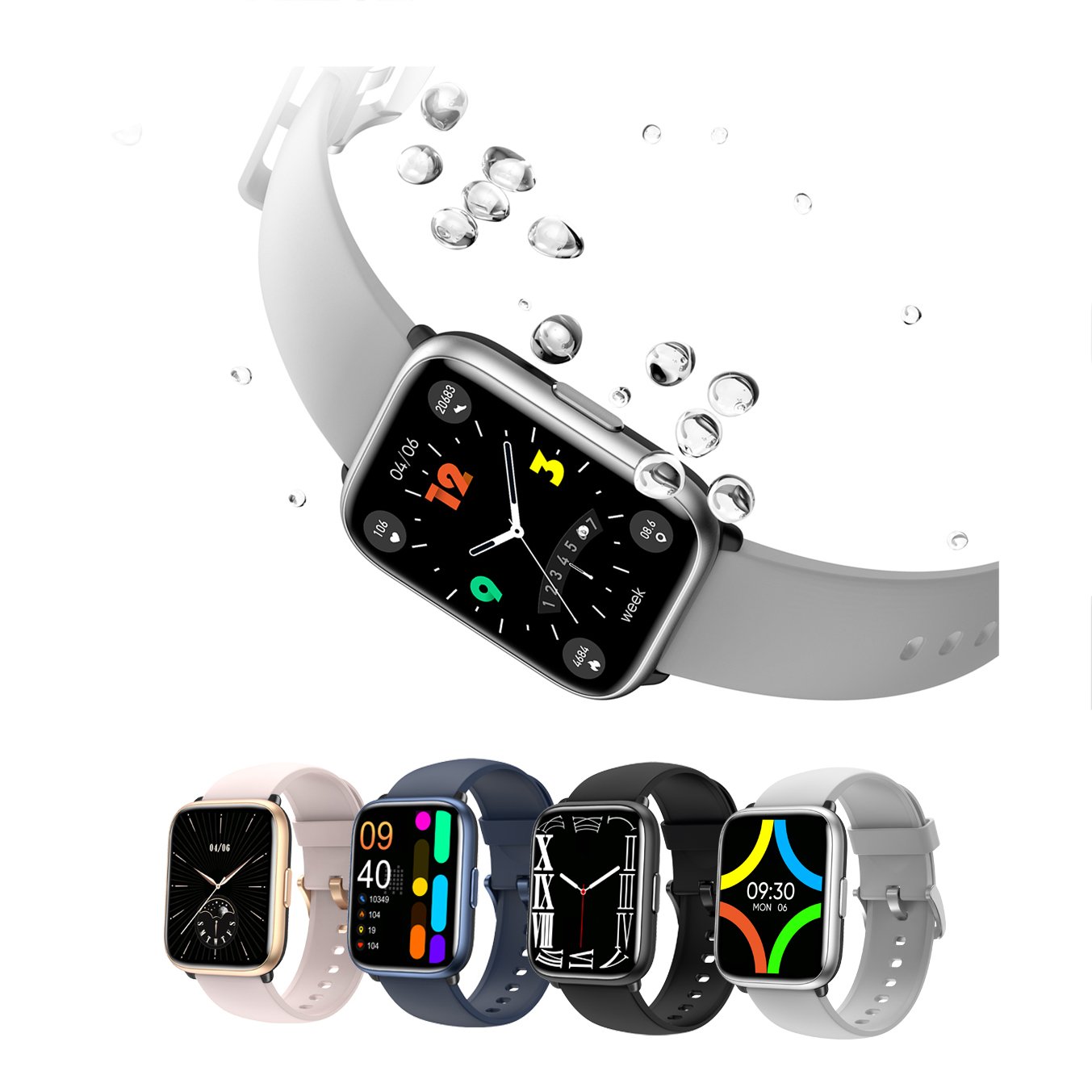 Linwear New Arrivals LW61 Smart Watches Heart Rate Blood Oxygen Sport Watch 1.8 inch Smart Watch Man