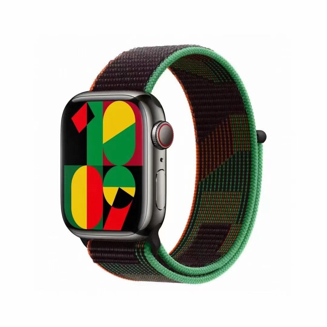 126+ Colors Breathable Smart Fabric Loop Replacement Sport NylonWatch Strap Band for Apple Watch Ultra 8 7 6 5 4