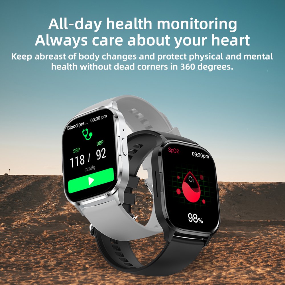 SENBONO 2023 Men Women square Smartwatch AMOLED Always On Display Fitness Tracker Waterproof BT Call Smart Watch For IOS Android