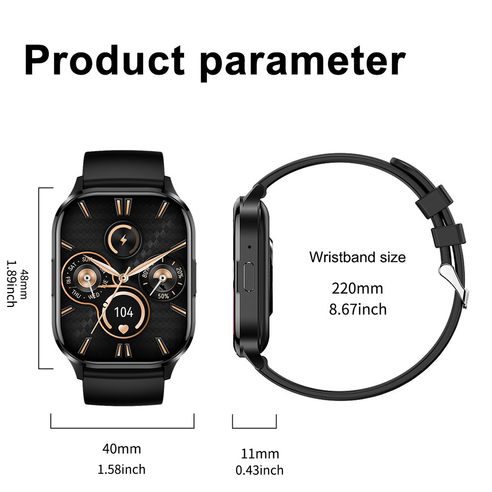 SENBONO 2023 Men Women square Smartwatch AMOLED Always On Display Fitness Tracker Waterproof BT Call Smart Watch For IOS Android