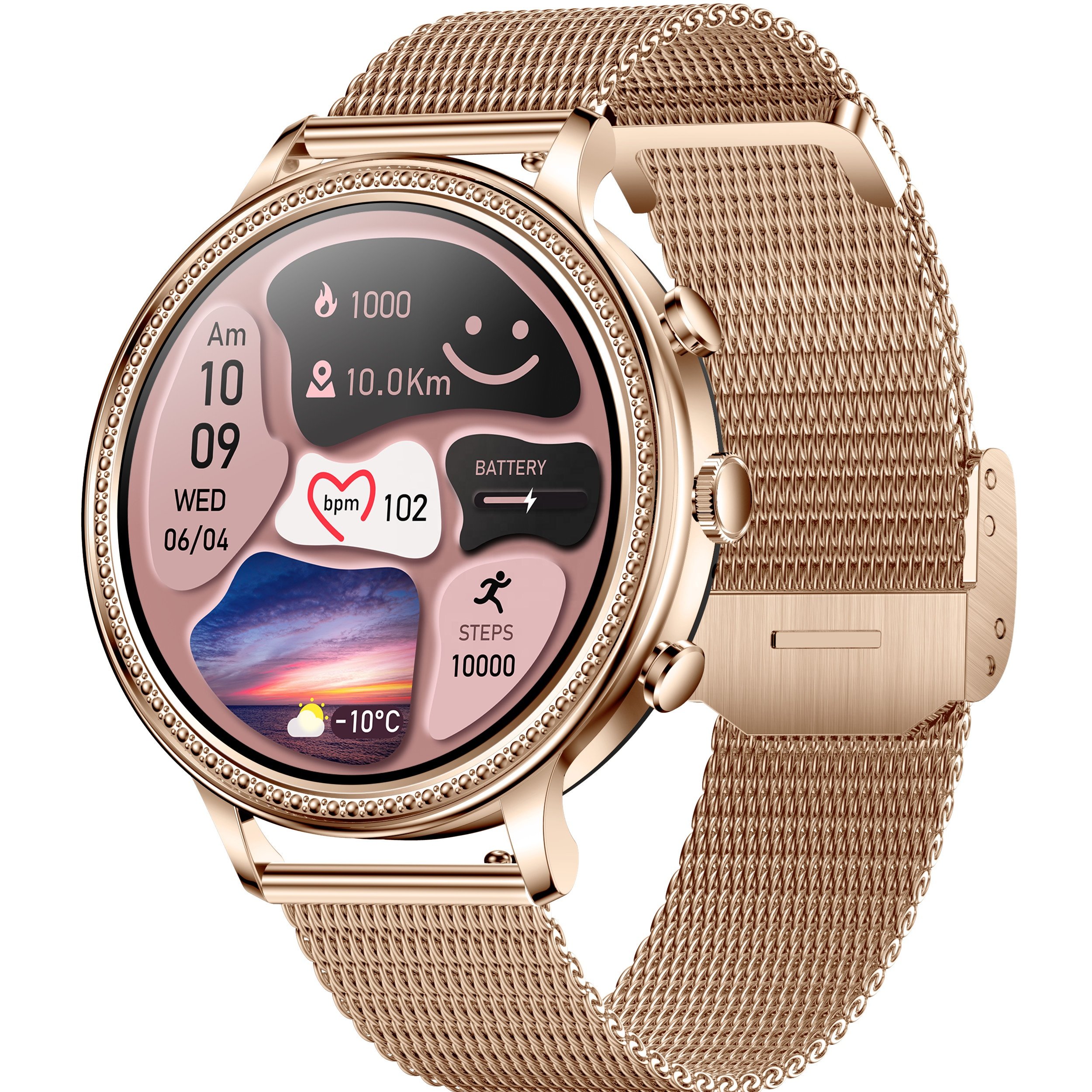 2023 women smart watch V60 with Bt call health fitness tracker smart watch for ladies