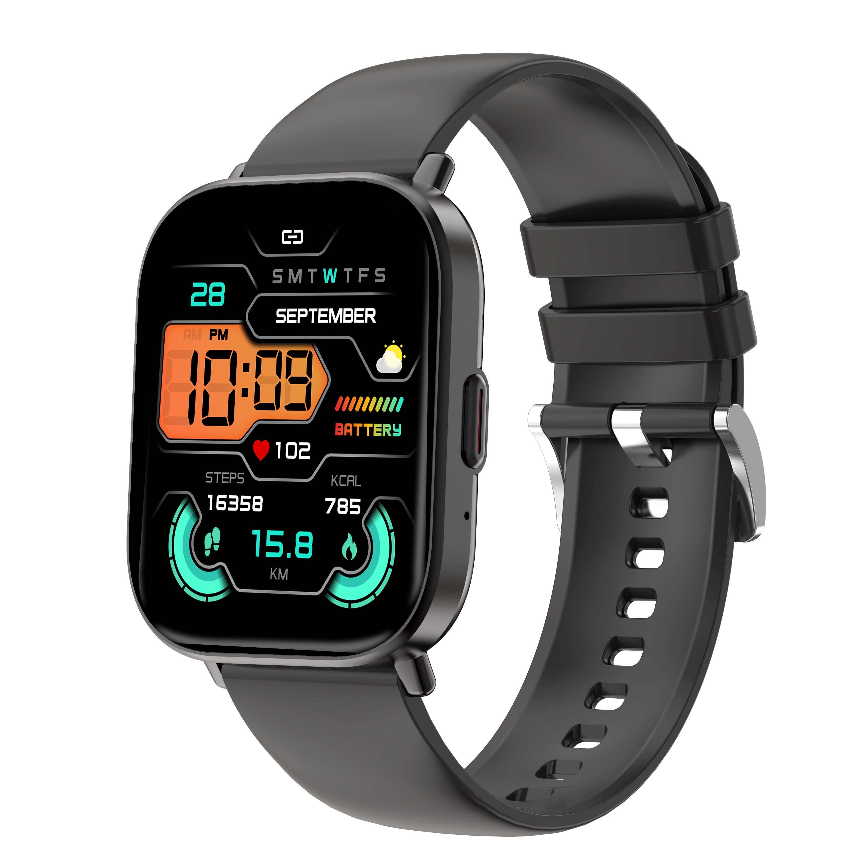 G127 smartwatch BT Call heart rate Blood pressure oxygen fitness tracker reloj inteligente Dafit app 123 sport modes smart watch