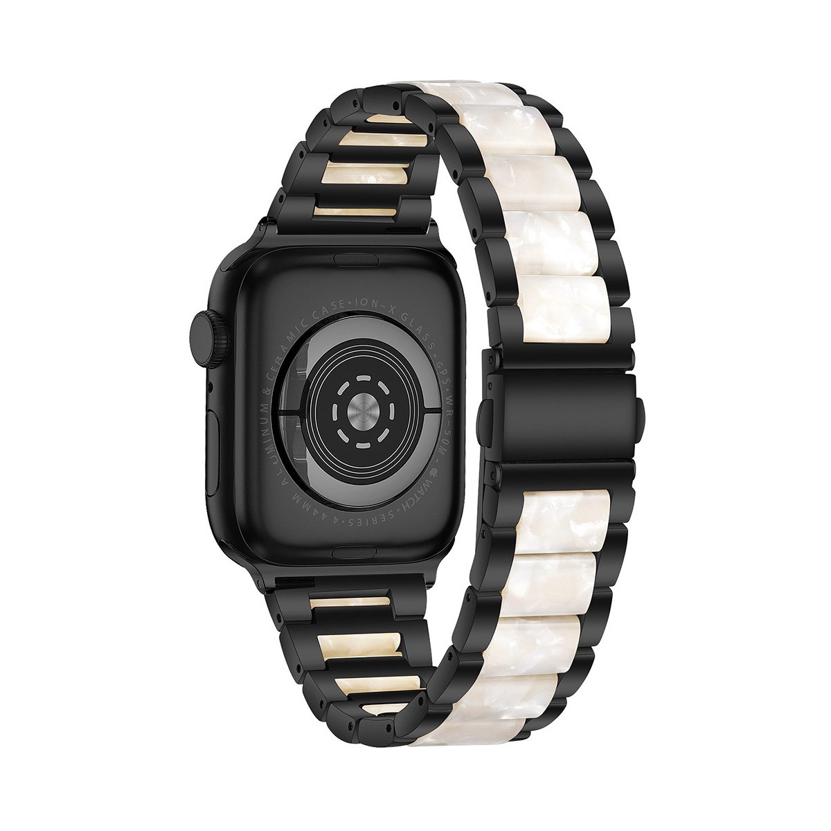 Stamor High End Resin+Metal Hybrid Watch Band for Apple Watch Breathable Luxury 2023 Smart Watch Band Accessories for Ultra