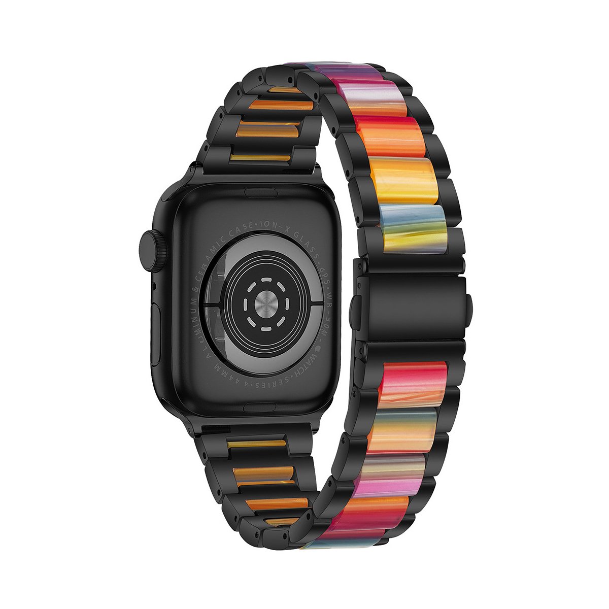 Stamor High End Resin+Metal Hybrid Watch Band for Apple Watch Breathable Luxury 2023 Smart Watch Band Accessories for Ultra