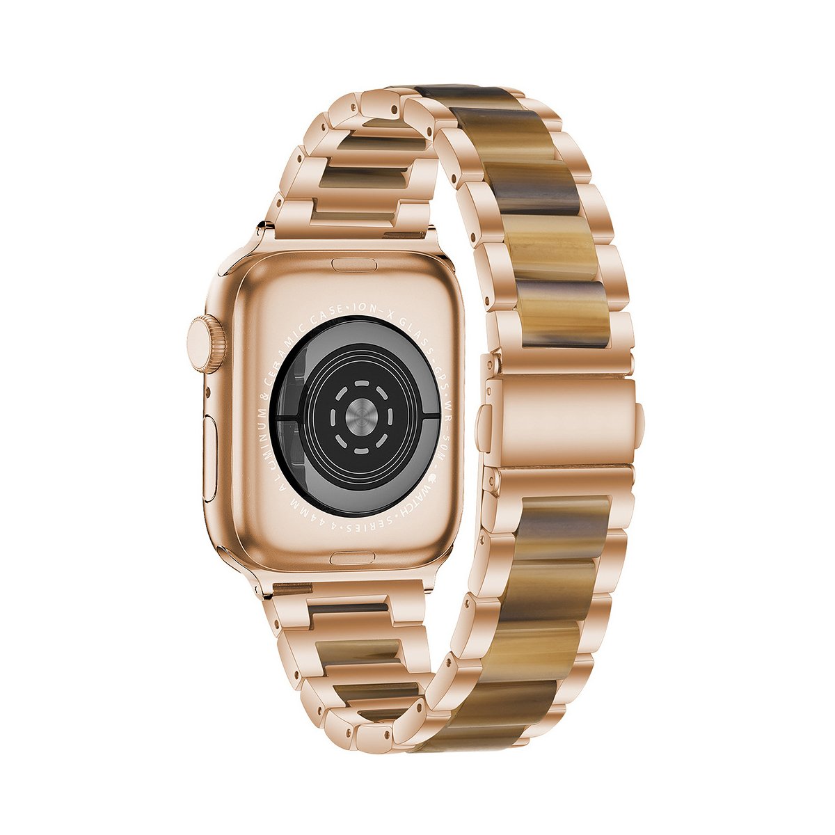 Stamor High End Resin+Metal Hybrid Watch Band for Apple Watch Breathable Luxury 2023 Smart Watch Band Accessories for Ultra