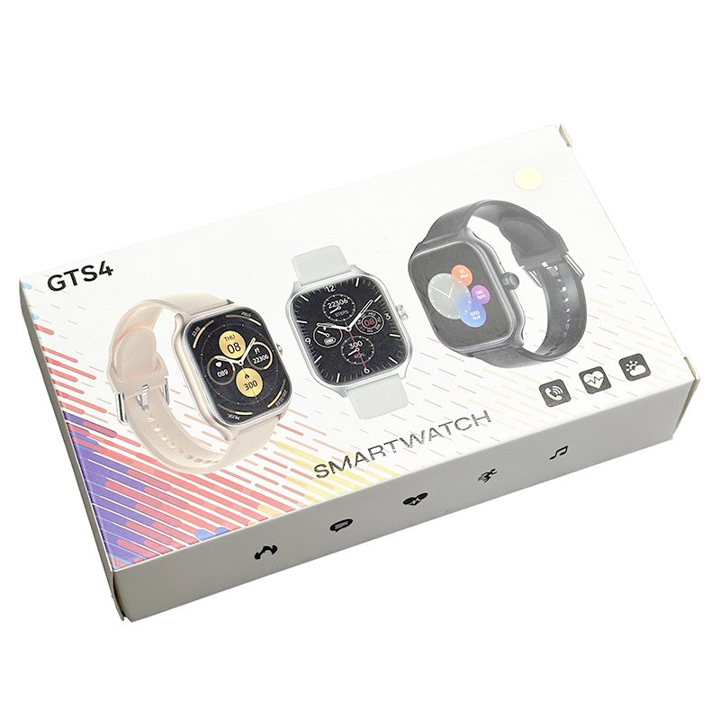Factory wholesale GTS4 Big Screen Smartwatch Bt Call Low Energy Wristband Smart Watch 2024 for Men Women