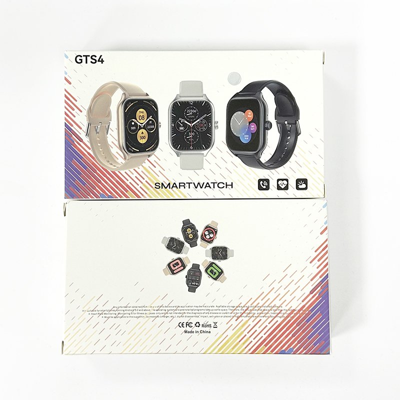 Factory wholesale GTS4 Big Screen Smartwatch Bt Call Low Energy Wristband Smart Watch 2024 for Men Women