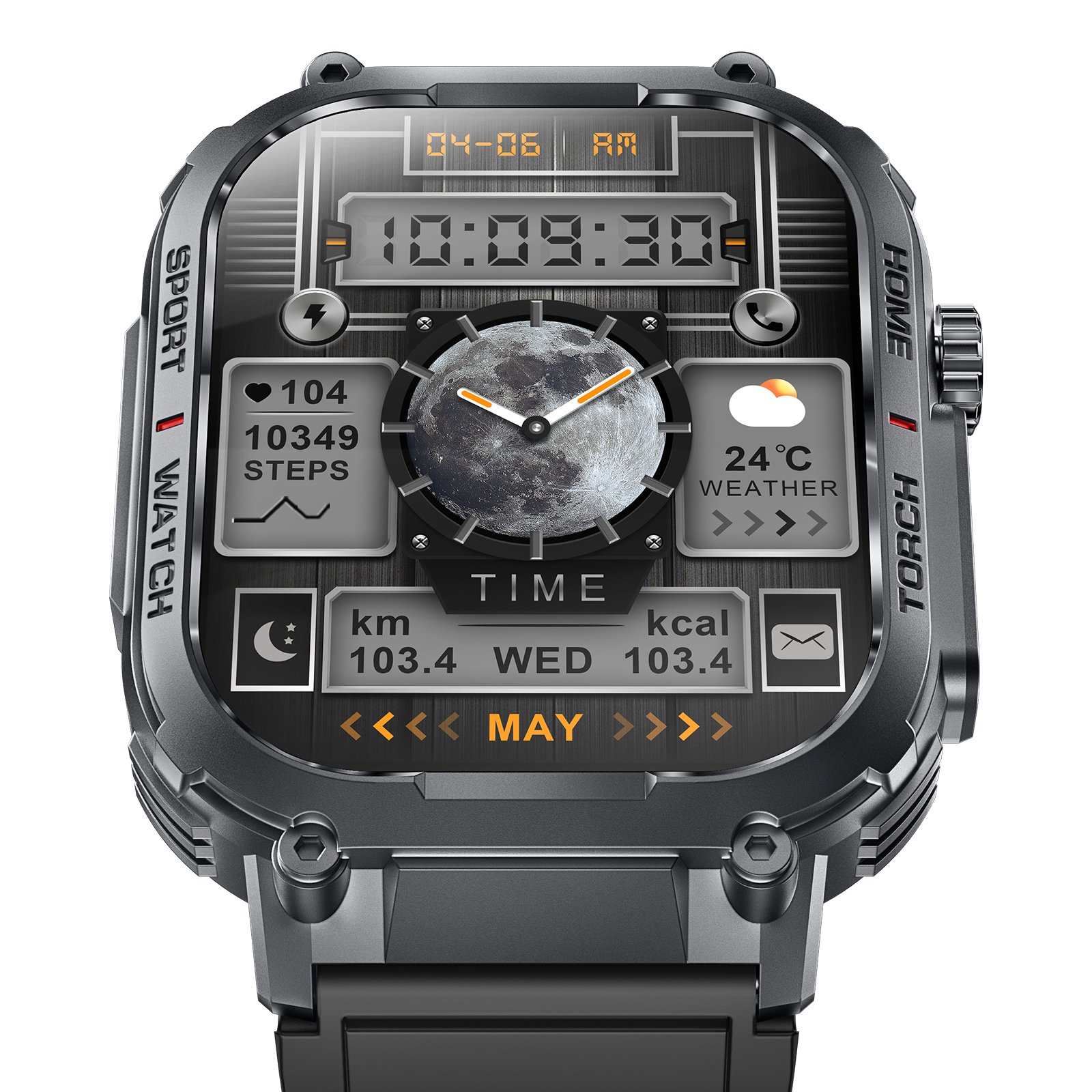 High Quality Factory Sale 3Atm Deep Waterproof Flashlight Outdoor Sports 2.02 Inch Hd Large Screen Smart Watch OEM ODM