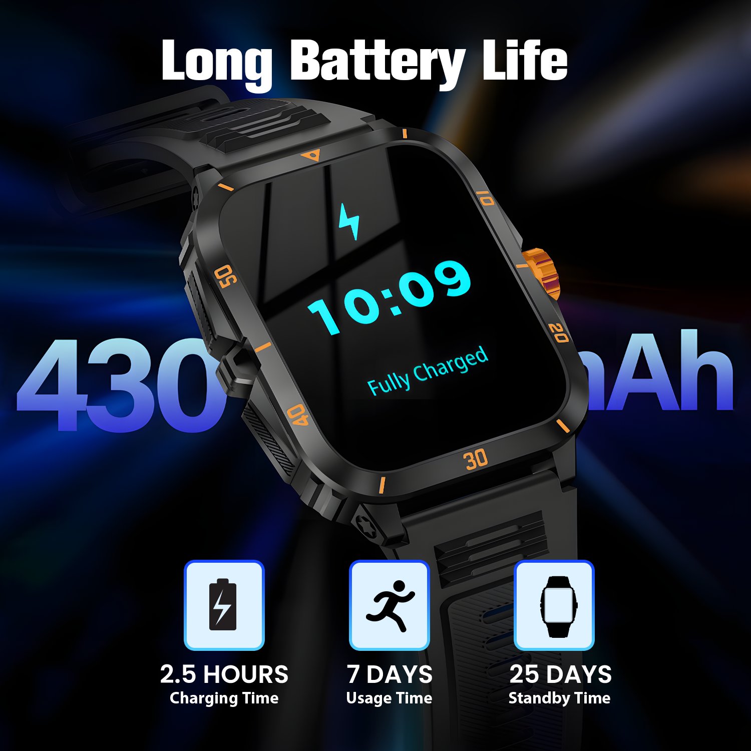 Hot Sale 3ATM IP68 Outdoor Sport Smart Watch Running Swimming Health Monitor KT71 Design your Own Logo Screen Smart Watches