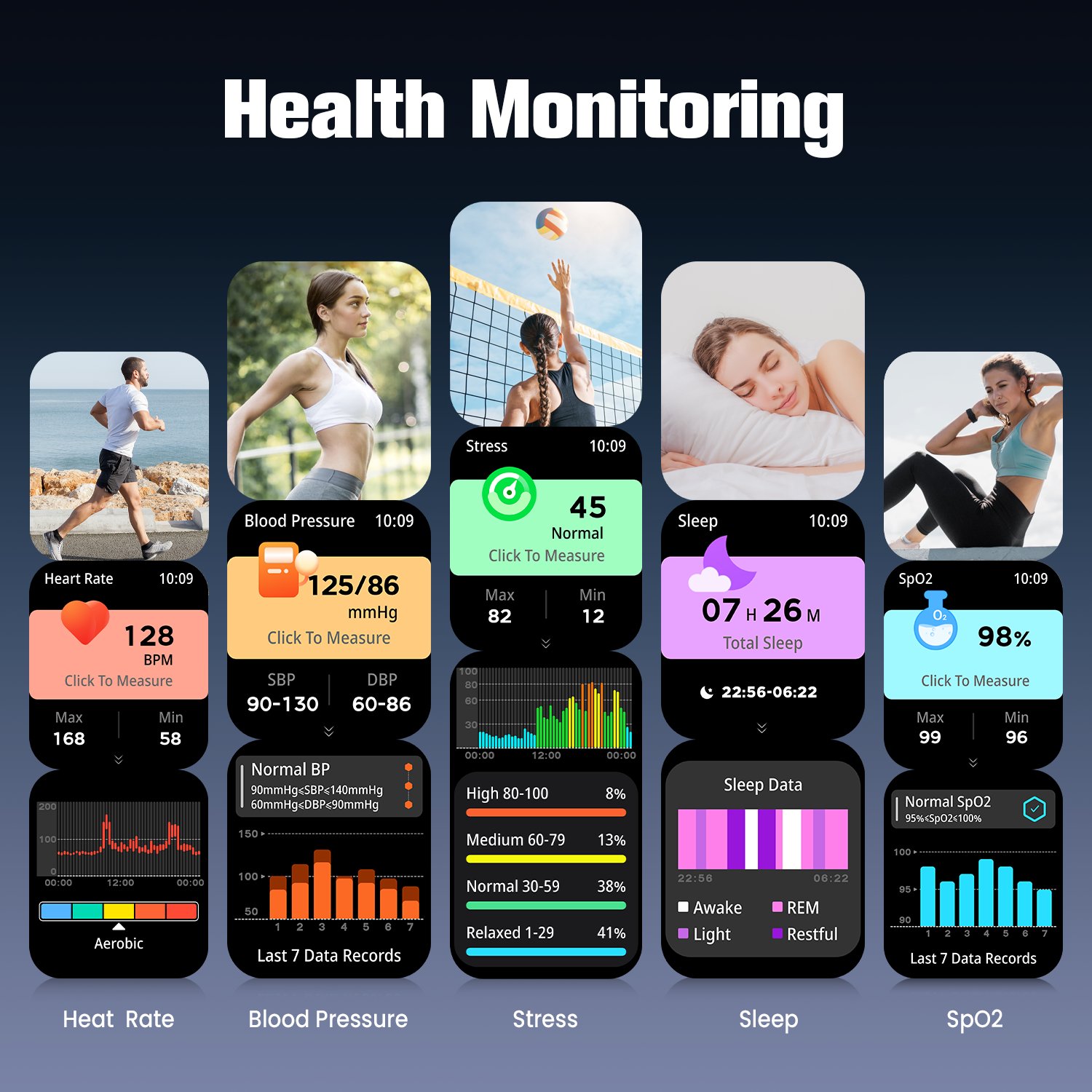 Hot Sale 3ATM IP68 Outdoor Sport Smart Watch Running Swimming Health Monitor KT71 Design your Own Logo Screen Smart Watches
