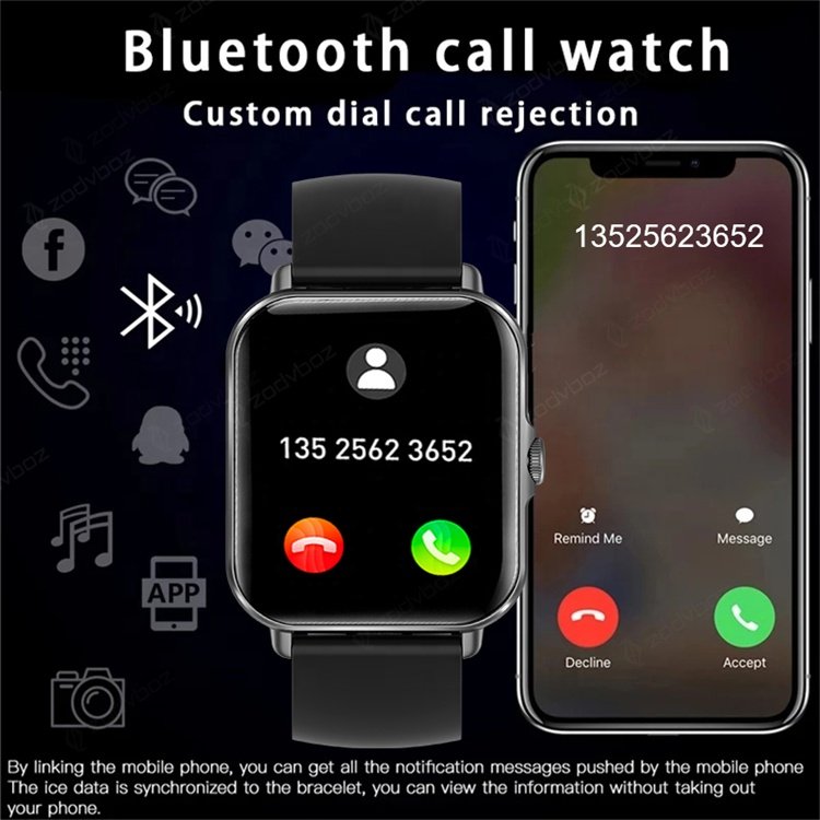 2024 New Answer Call Smart Watch Full Touch Dial Call Fitness Tracker IP67 Waterproof Smartwatch men women