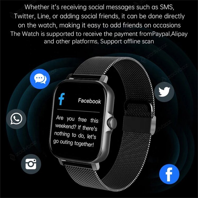 2024 New Answer Call Smart Watch Full Touch Dial Call Fitness Tracker IP67 Waterproof Smartwatch men women