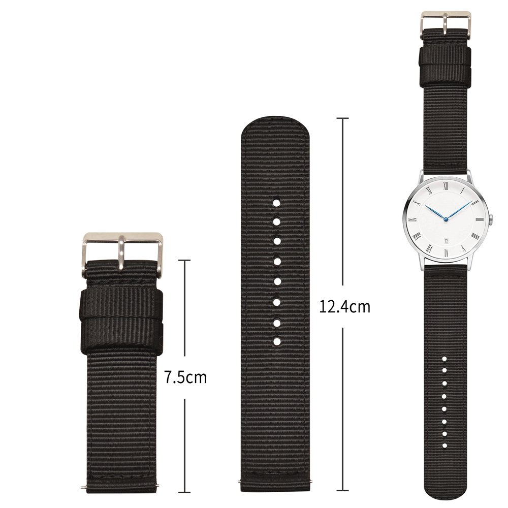 Nylon Watch Strap Quick Release Replacement Wristband Watch Bands 18mm 20mm 22mm 24mm Canvas Smart Watch Straps for Samsung