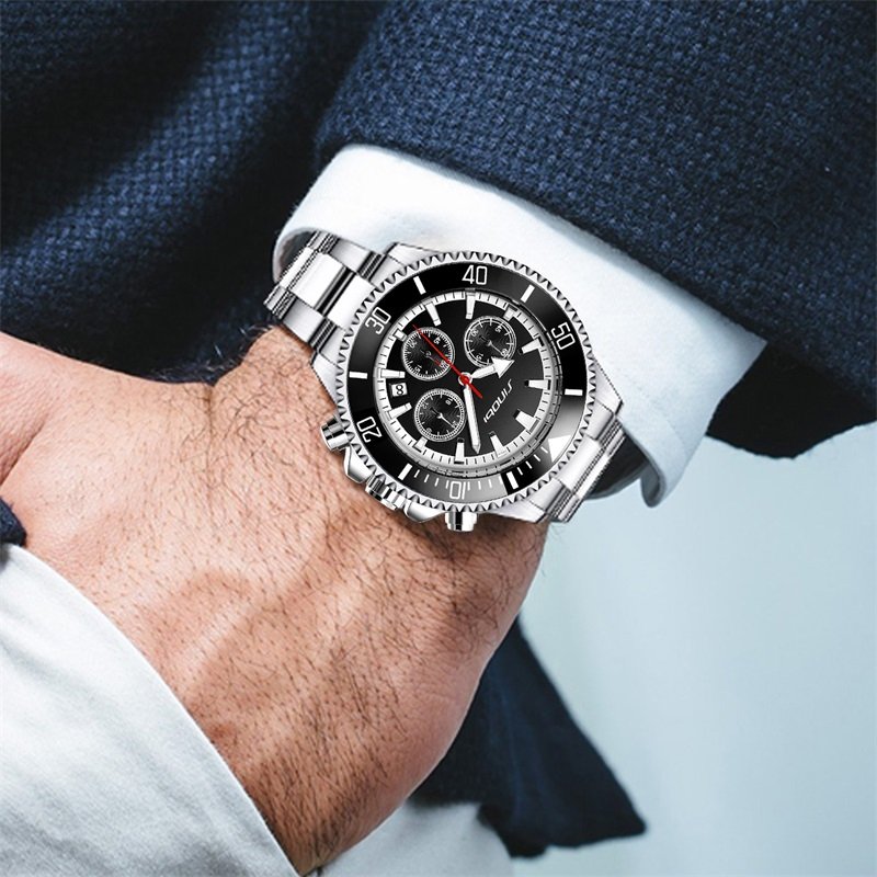 Sinobi S9863G Mens Luxury watches Multifunction Calendar Luminous Display Sports watch Waterproof Men Jam Tangan Pria