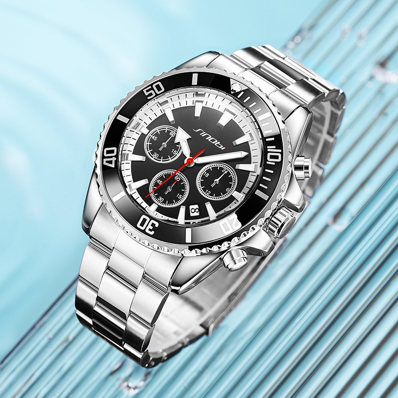 Sinobi S9863G Mens Luxury watches Multifunction Calendar Luminous Display Sports watch Waterproof Men Jam Tangan Pria
